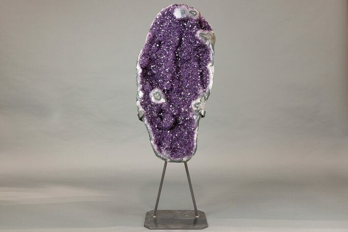 Sparkly, Deep Purple Amethyst Geode - Artigas, Uruguay #227747